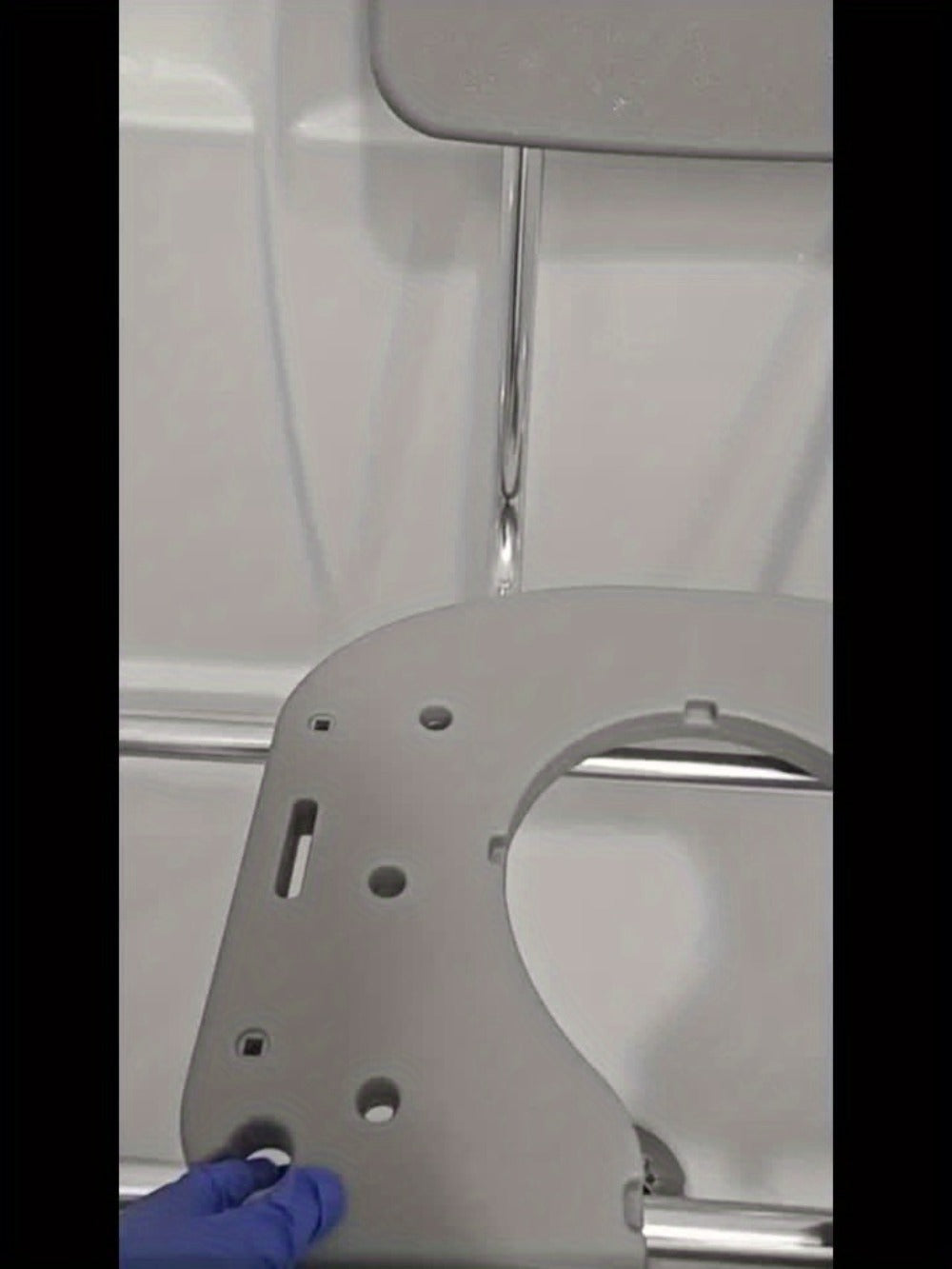 Sliding Bathtub Transfer Bench with Reversible Grey Seat, Safety Rail, Backrest and Adjustable Legs