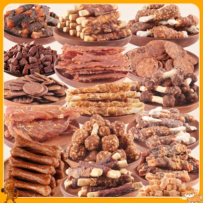 Dog Treats Duck, Chicken, Milk Stick and Sweet Potato Assortment with Combination and Gift Box Options