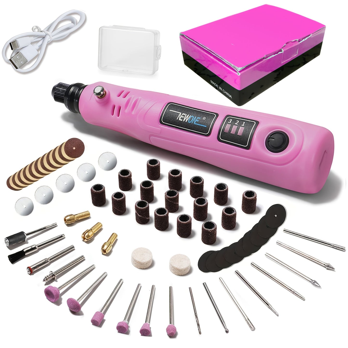 Cordless Rotary Tool Kit 3.6V USB Charging – Sanding Polishing Drilling Engraving Multi-Purpose Power Tool for Home Workshop Hobbyists 25/53/86 Pcs