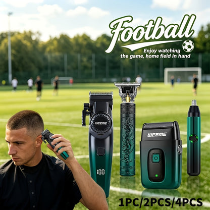 Men's Electric Grooming Kit 4-in-1 — Hair Clipper, Beard Trimmer, Electric Shaver & Nose Hair Trimmer Set, Gradient Design, 2-Piece & 4-Piece Options, Perfect Gift for Husband Dad Boyfriend