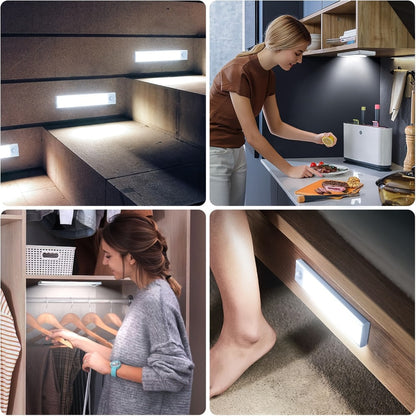 Motion Sensor LED Night Lights 6 Pack USB Rechargeable Magnetic for an Everyday Personal Care Routine