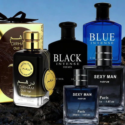 Boxed 3.4 fl oz Fragrance with Black Bottle or Oud-Labeled Checkout Options and Gold-Cap Presentation