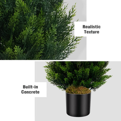 Artificial Cedar Topiary Trees in 2 or 3 Foot Heights with One- or Two-Piece Pack Checkouts