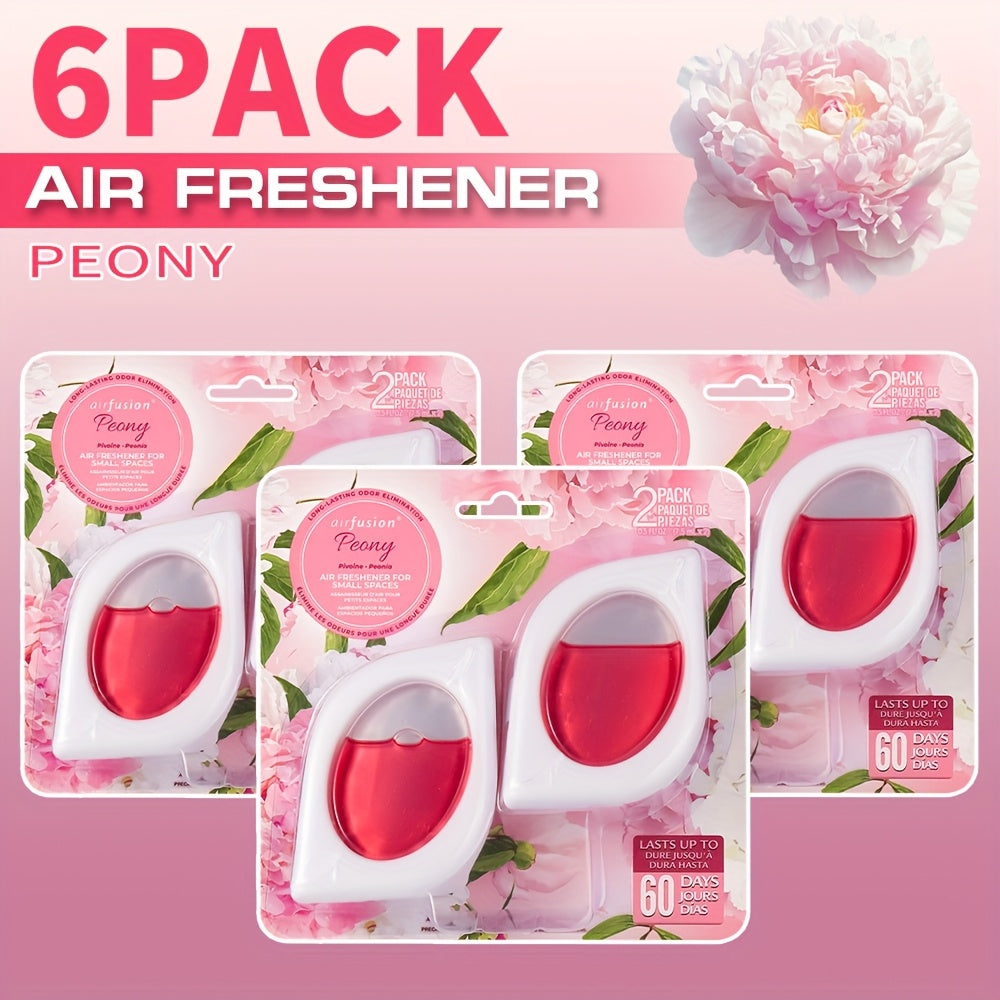 Compact Air Freshener Cups in Six Scents, Available in 2, 6 or 12 Packs for Closets, Bathrooms and Small Spaces