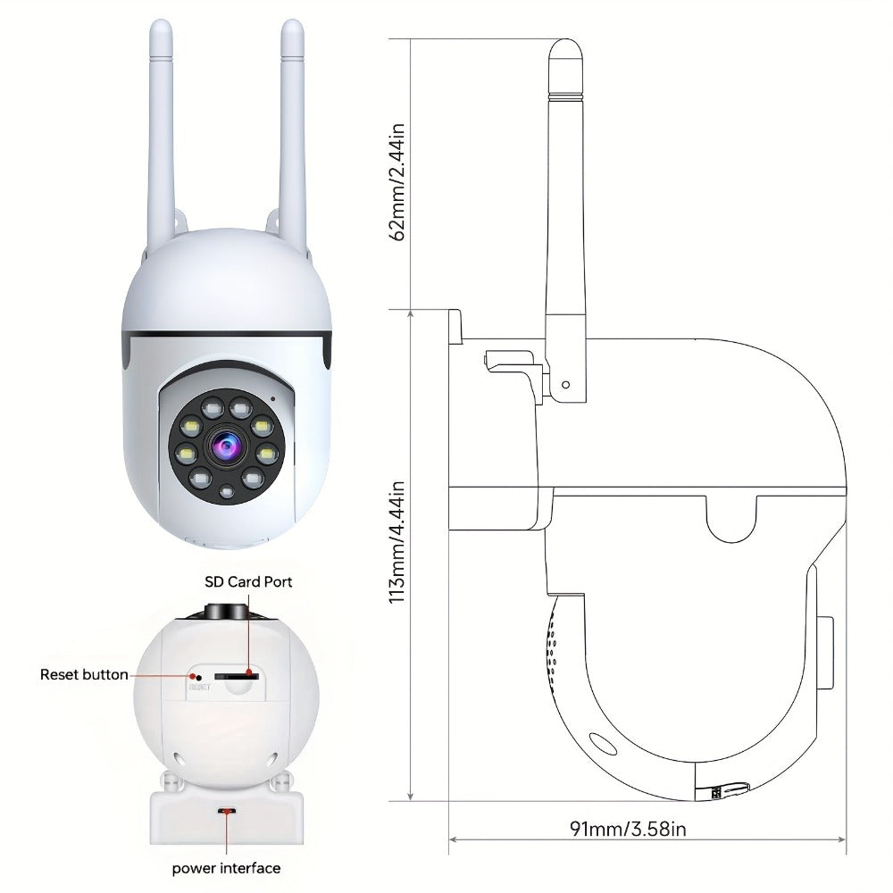 4-Pack Indoor Security Camera 5GHz WiFi 3MP 360° Pan Tilt Zoom, AI Motion Detection & Auto-Tracking