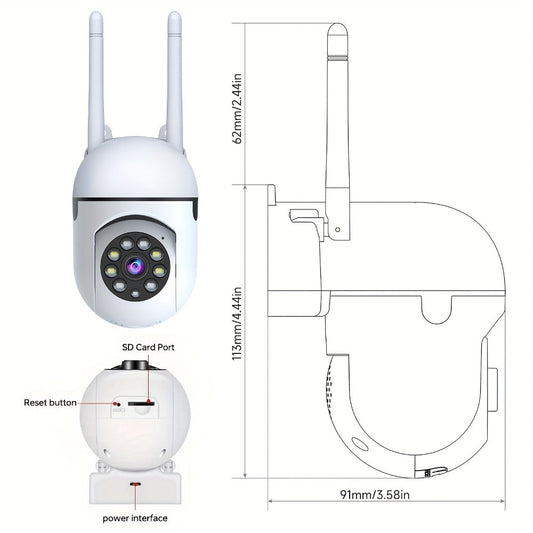 4-Pack Indoor Security Camera 5GHz WiFi 3MP 360° Pan Tilt Zoom, AI Motion Detection & Auto-Tracking, Color Night Vision, Two-Way Audio, Cloud & SD Storage – Plug-In Pet Baby Family Home Monitor System