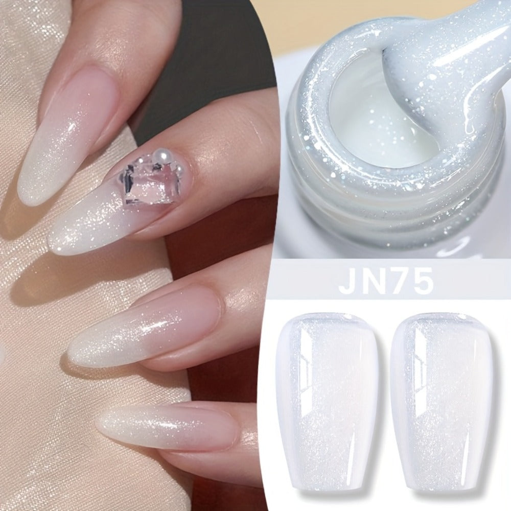 Gel Nail Polish in 10ml Nude Jelly with Skin-Tone Glass Finish and JN05, JN68, JN75 or JN76