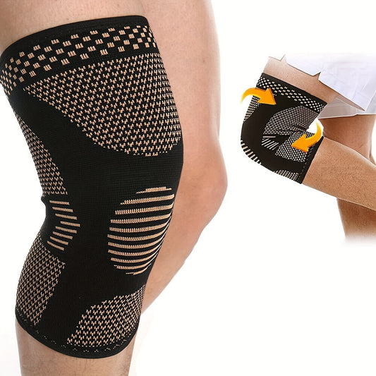 Knee Brace with Patella Gel Pad & Side Stabilizers – Open Patella Support for Running, Cycling, Tennis, Volleyball & Outdoor Sports | Men & Women