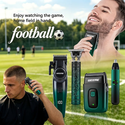 Hair Clippers & Trimmers WEEME Two- or Four-Piece Sets with USB Charging, Guide Combs and Five Source Options
