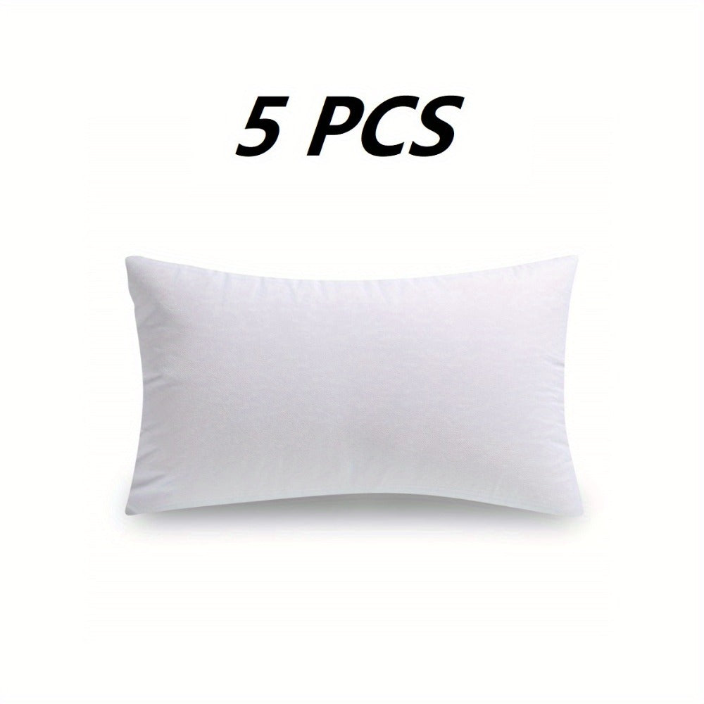 White Pillow Inserts in Square or Lumbar Sizes with Single, Three, Five, Sixteen or Twenty-Piece Packs