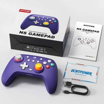Hall Effect Wireless Controller for Nintendo Switch OLED Switch Lite - No Drift Joystick Turbo 6-Axis Gyro Programmable Works with PC Phone