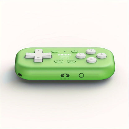 8BitDo Micro Bluetooth Gamepad Pocket Mini Controller for Nintendo Switch Android Raspberry Pi - Keyboard Mode Support Green, Ultra-Compact Wireless Gaming Controller