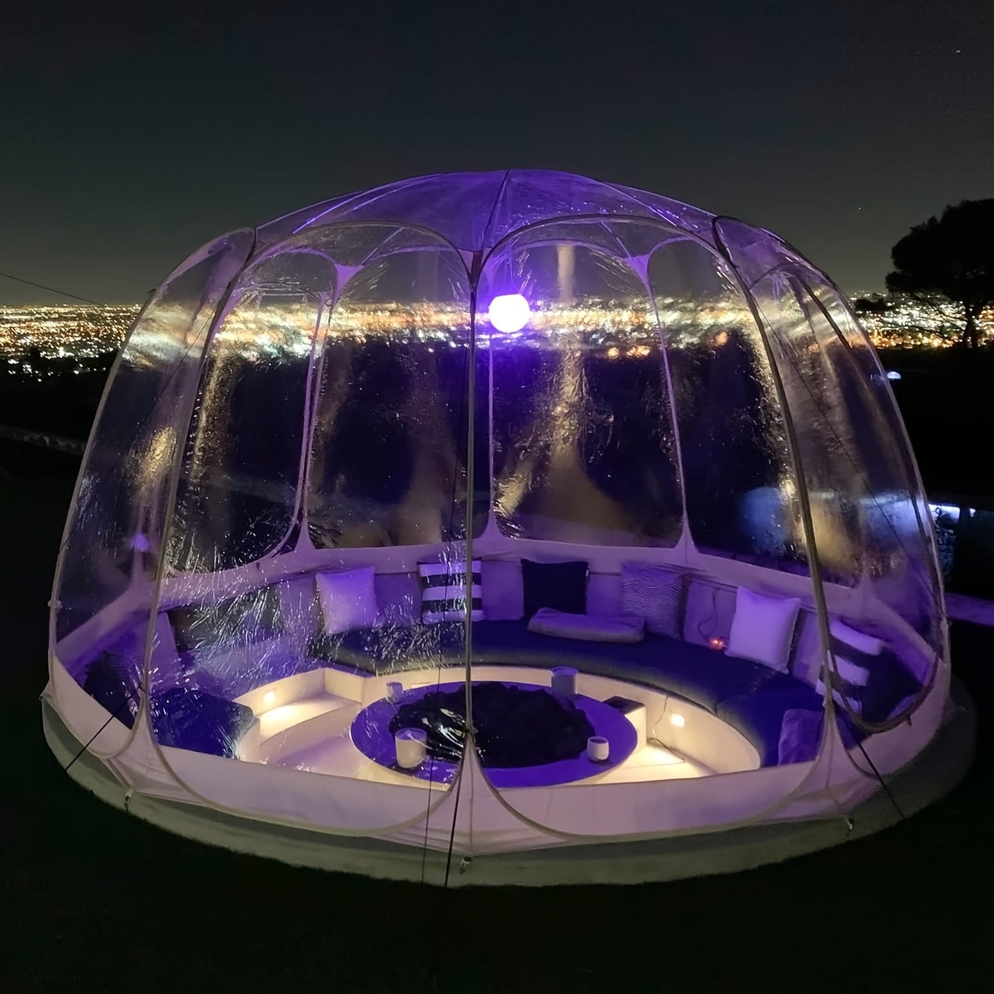 Clear-Panel Dome Screen Shelter with Two Zippered Doors, Ground Stakes and 10-by-10 or 12-by-12 Options