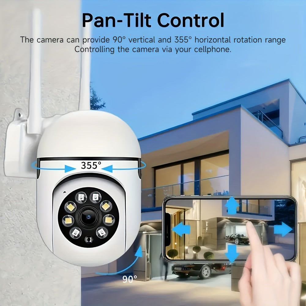 Indoor Security Camera 2-Pack with 355° Pan-Tilt, Night Vision, Two-Way Audio and Connection Options