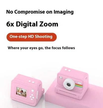 Instant Print Digital Camera with 1-Second Photo Printing | 1080P HD Screen, Selfie & Video Camera, 3 Rolls Paper Included | Portable Travel Camera Gift for Kids, Teens & Adults