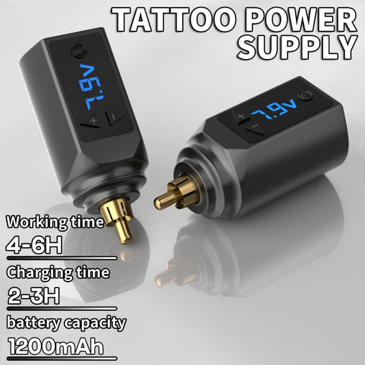 RCA Wireless Tattoo Battery Pack USB Rechargeable 6H Runtime Cordless Power Supply for Tattoo Guns & Machines Professional & Beginner Artists