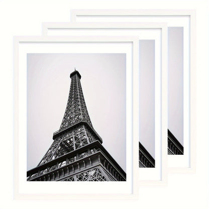 Three-Piece 12 x 16-Inch Wall Picture Frame Set in Black, White, Gold and Four Wood-Tone Finishes