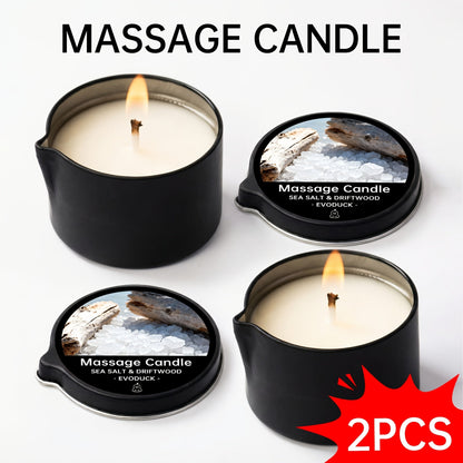 2 oz Massage Oil Candle in 18 Scent and Pack Options Including Jasmine, Lavender, Geranium and Vanilla