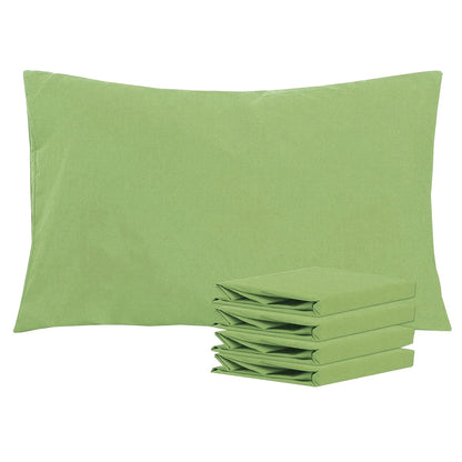 Four-Pack Queen Pillowcase Set in 32 Solid Colors with 20 x 30-Inch Size and Envelope Closure