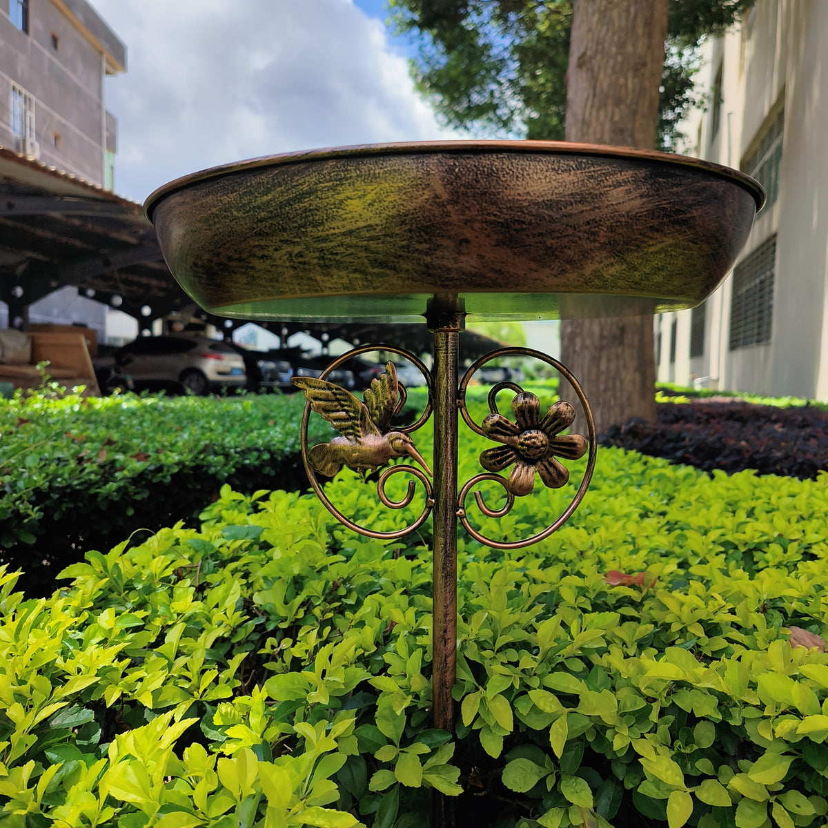 Bird Feeder Cast Iron Vintage, Bird Bath Garden Outdoor Yard Decor for Garden, Yard and Pest Management