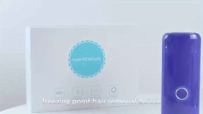 LEFINEE IPL Hair Removal Device in Violet with Five Intensity Indicators, Manual and Auto Labels and Display Controls