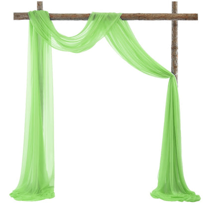 Sheer Yarn Drapery Curtain Party Backdrop 31.5" x 315" – Encrypted Gauze Flutter Streamer for Gender Reveal, Wedding, Birthday, Bridal Shower, Indoor & Outdoor Background Decoration | Reusable & Easy Hang