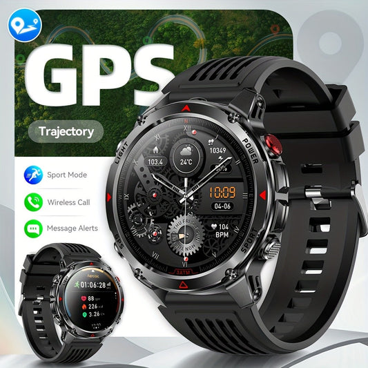 Smart Watch 1.46-Inch Round GPS Display with 3ATM Rating, Wireless Calling and Eight Strap Styles