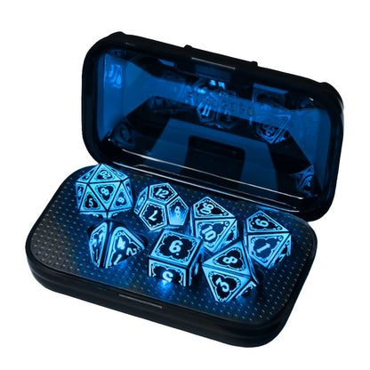 Glowing DnD Dice Set with Wireless Rechargeable Charging Case with the Listed Color, Size or Set Options for Everyday Use