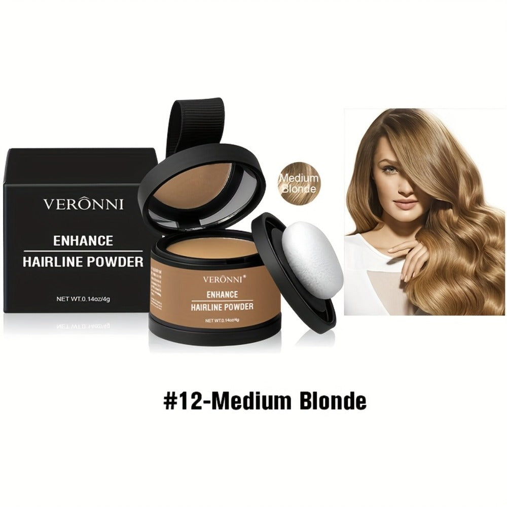 Hairline Shadow Powder Kit with Brush — Waterproof Hairline Concealer & Hair Root Touch Up Powder | Instant Fuller-Looking Hairline | 6 Shades for Women & Men All Hair Types