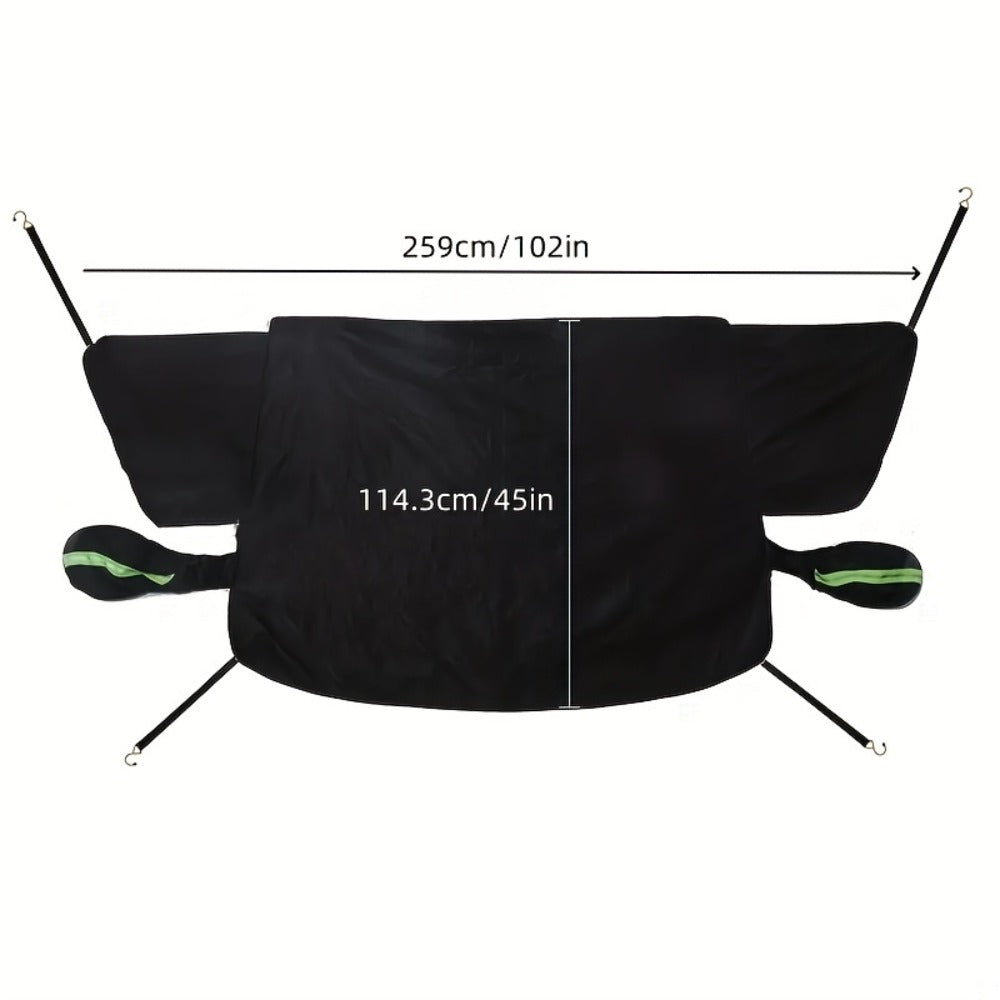 Car Windshield Snow Cover & Frost Shield 102" x 45" - Magnetic Windshield Cover with Side Window Protection for All Seasons