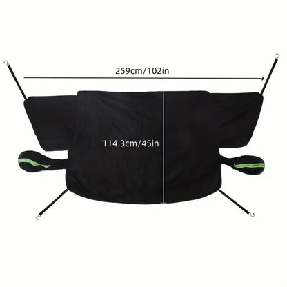 Car Windshield Snow Cover & Frost Shield 102" x 45" - Magnetic Windshield Cover with Side Window Protection for All Seasons