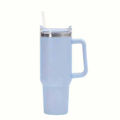 Insulated Water Bottle, 40oz Stainless Steel Drink Container with Lid, Straw and Six Color Choices