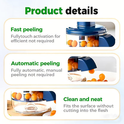 Electric Fruit Peeler Multifunctional Peeling Machine for Grapes Garlic Cherry Tomatoes for Home Cooking, Dining and Outdoor Meals