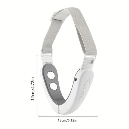 Pink Foldable Face and Neck Massage Wrap with Adjustable Band, Dual Contact Pads and Rechargeable Control Module