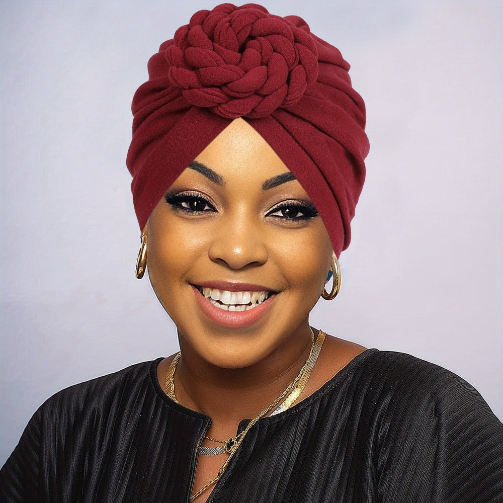 Five-Piece Braided Turban Headband Assortment in the Protected Mixed-Color Checkout Set for Styling