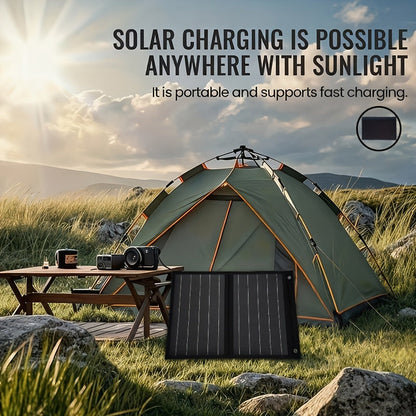 Solar Panel Charger | Foldable Portable Camping RV Power Station Laptop