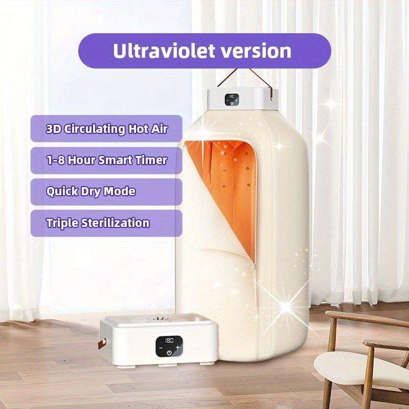 Portable Clothes Dryer with Fabric Drying Bag and Beige1, Beige2 or UV Deluxe Checkout Models