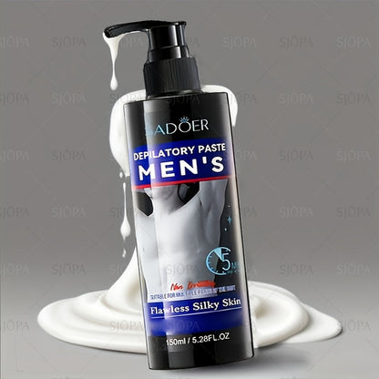 Hair Removal Cream ADOER 150ml Pump Bottle for Men’s External Chest Back Arm and Leg Grooming