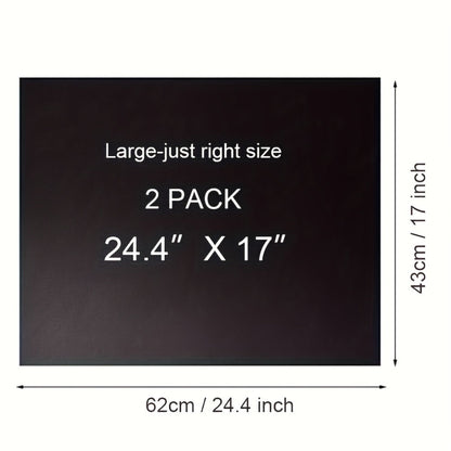 Nonstick Oven Liner Mat 2-Pack, Extra Large Reusable Oven Bottom Protector, PTFE Oven Mat for Electric Oven