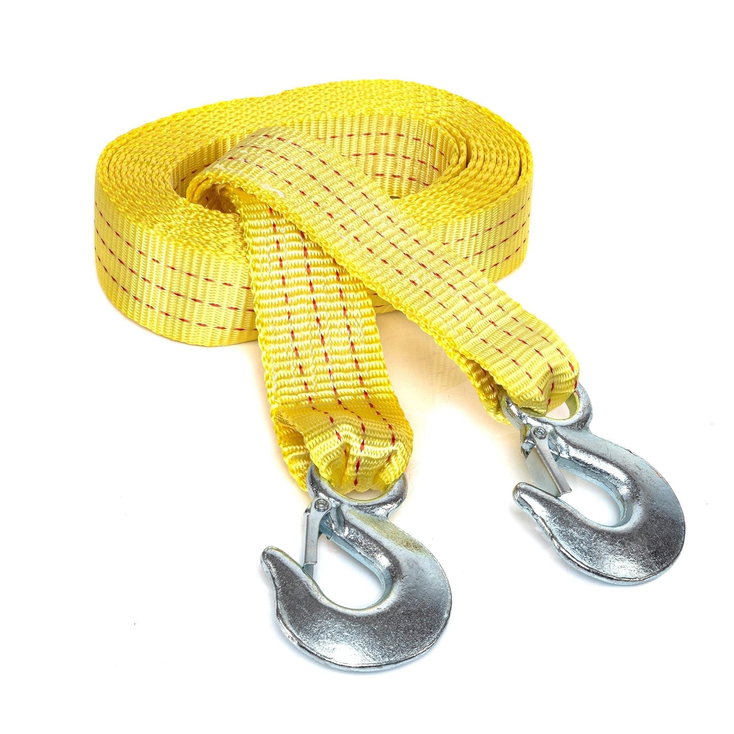 Recovery Tow Strap with Forged Steel Hook - 4M 13FT 11000LB Heavy Duty Winch Strap for Off-Road SUV Truck Pickup Emergency Vehicle Rescue Towing Equipment