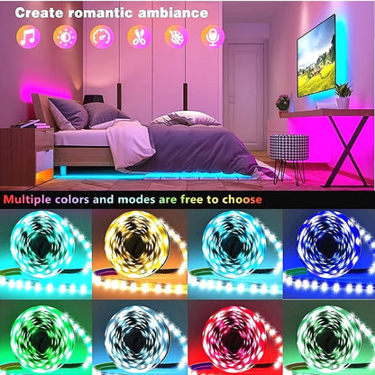 RGB LED Strip Lights Music Sync Color Changing for an Everyday Personal Care Routine, with the Listed Configuration