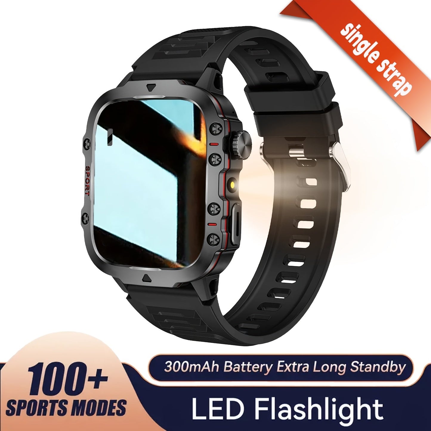 Smartwatch 2-in-1 with Built-In Wireless Earbuds, Calling, Music, Camera and Strap Options