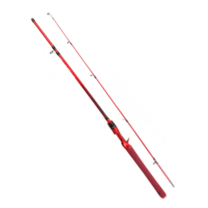 Red and Black Casting Fishing Rod with Split Grip, Reel Seat and 180cm/70.86inch Checkout Size