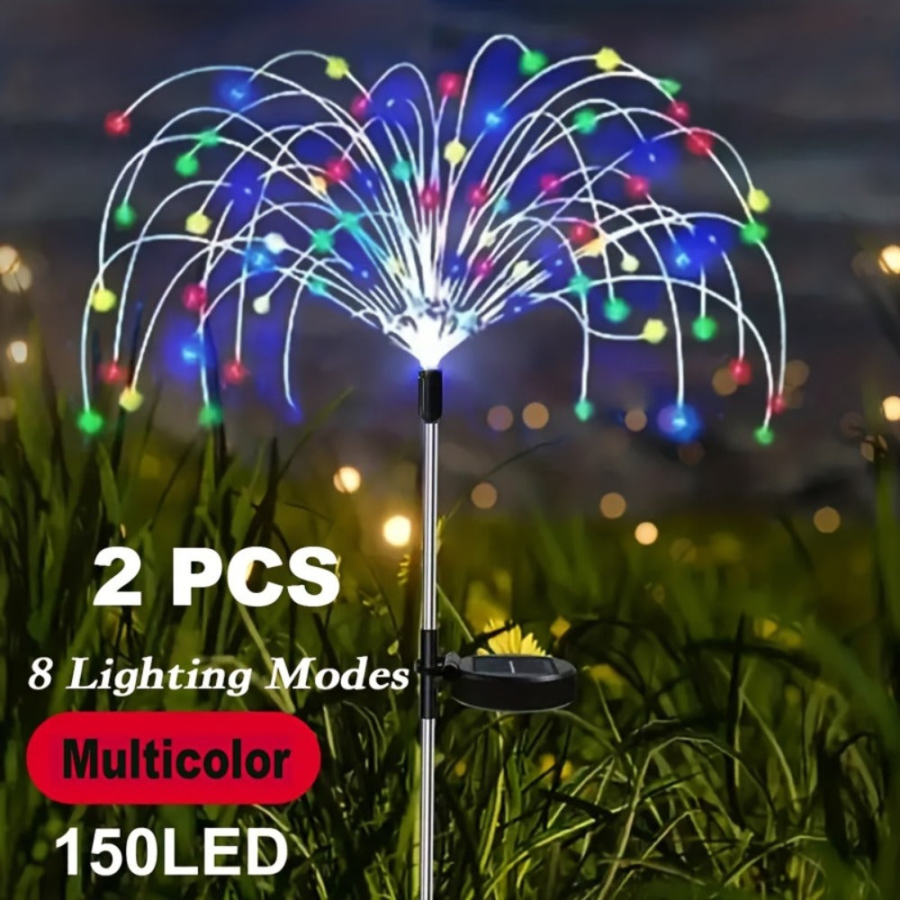 Solar Fireworks Lights Outdoor – 60 to 420 LED Solar Garden Fairy Lights with 8 Modes, Waterproof Copper Wire Sparkler Lights for Garden, Patio, Yard, Pathway & Holiday Decoration