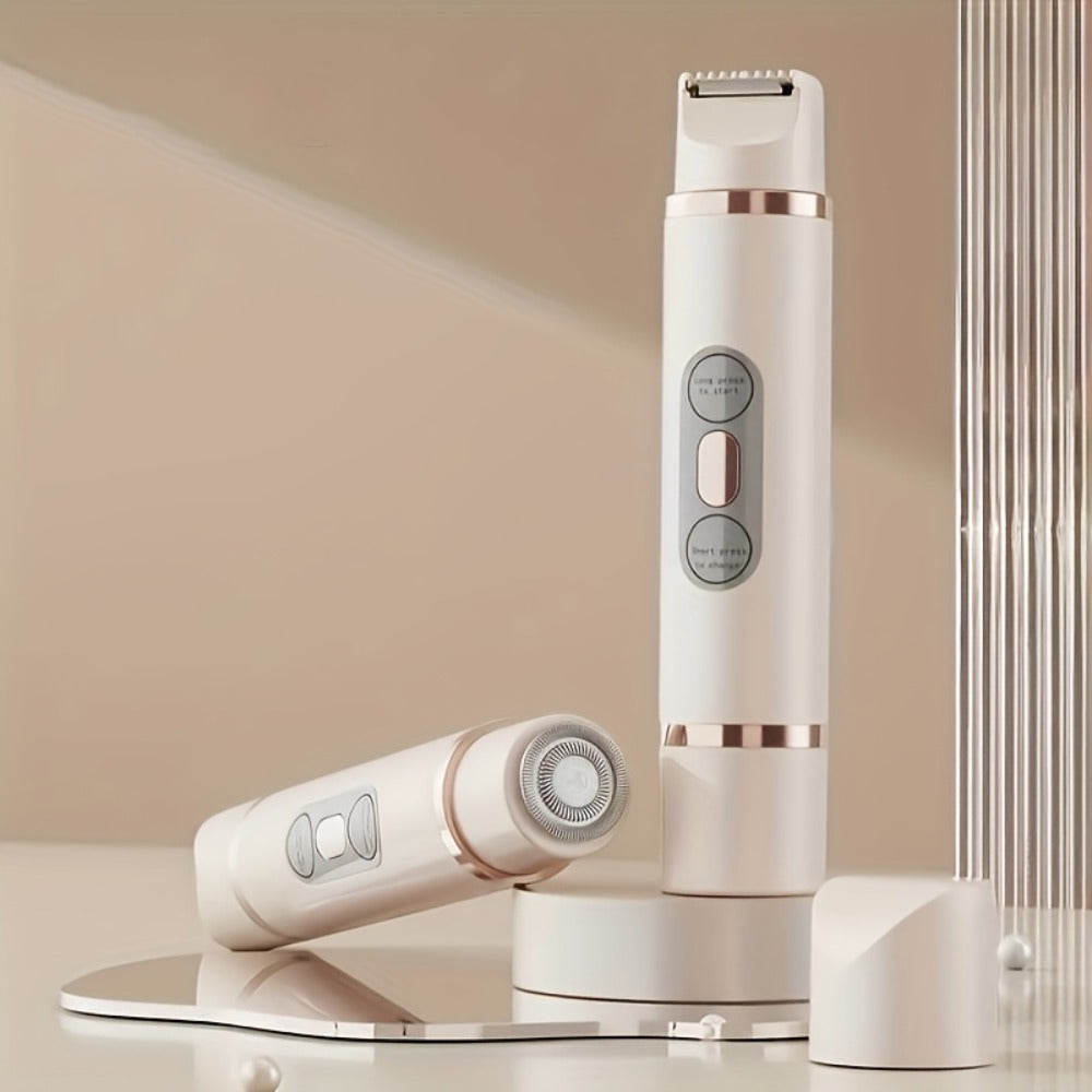 Electric Shaver 2-in-1 Women’s Razor and Trimmer with Stainless Steel Blade, USB Charging and Wet/Dry Use