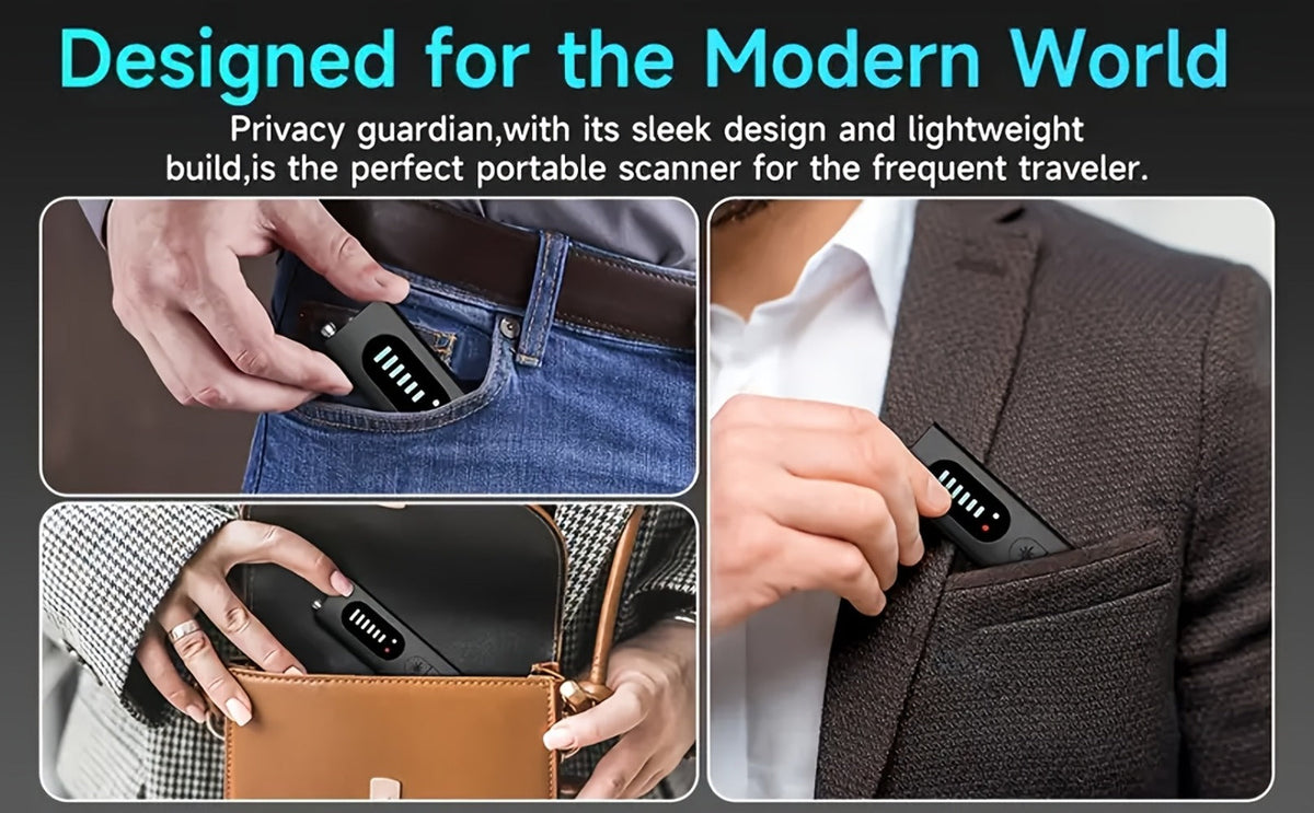 Anti Spy Hidden Camera Detector RF Signal Scanner Portable Bug Detector, GPS Tracker Finder, Listening Device Detector