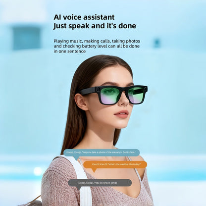 Smart Glasses Dual-Lens POV Camera Eyewear with Open-Ear Audio, Touch Control and Clear or Tinted Lenses