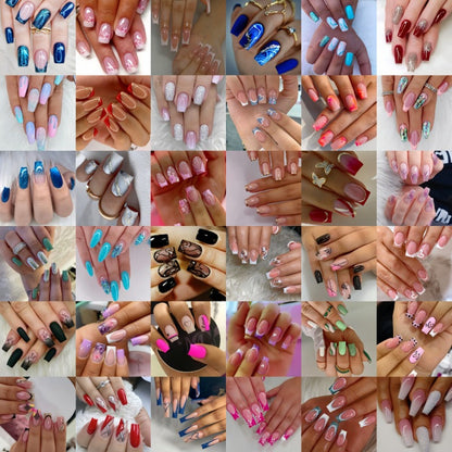 Press On Nails 375-Piece Kit with 360 Assorted Nails, Bracelet and 14-Piece Nail Art Tool Set