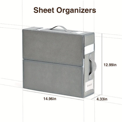 Foldable Sheet and Bedding Storage Organizer Box in Pink for Closets, Wardrobes or Under-Bed Use