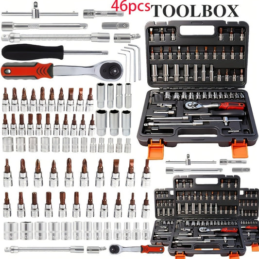 Home Tool Kit Professional, 46-Piece Essential DIY Set, 53-Piece Advanced Home & Auto Repair Kit, or 1000-Piece Complete Toolbox in Storage Case for Home, Automotive & Workshop Use